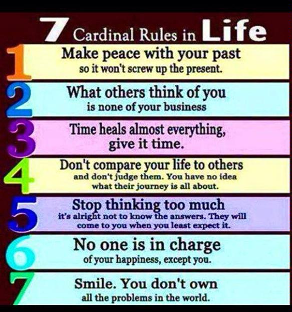 7 cardinal rules in life