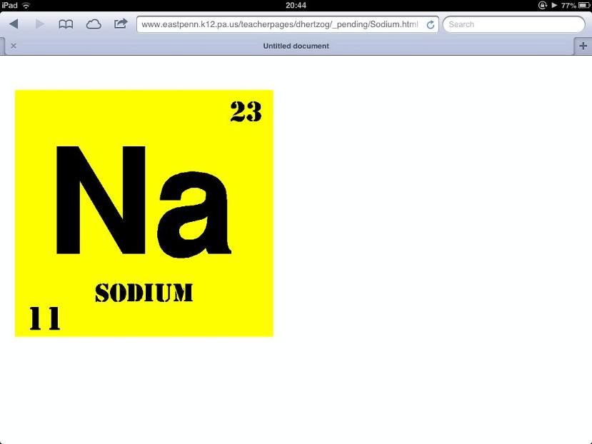 Atomic number and atomic mass of sodium