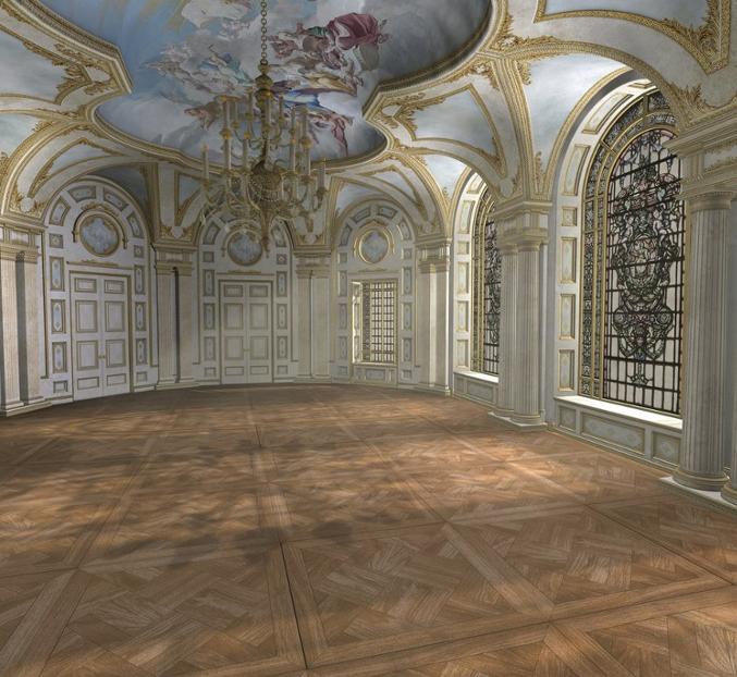 Baroque ballroom daytime by indigodeep