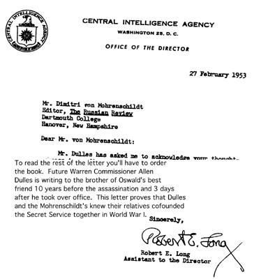 CIA letter to Dimitri