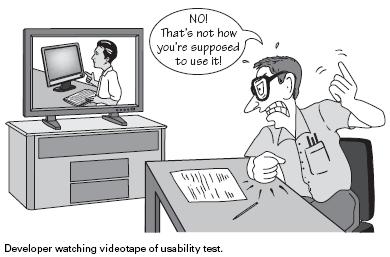 Developer Watching Usability Test