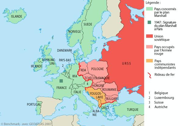 Une Europe divisée par la guerre froide