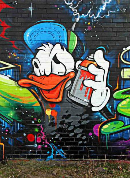 Graffiti Cartoon Characters Donald Duck