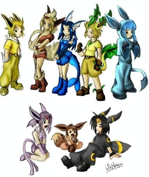 human Eevee evolutions 1