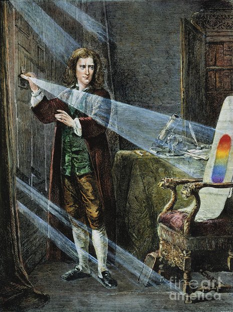 Isaac Newton y el prisma