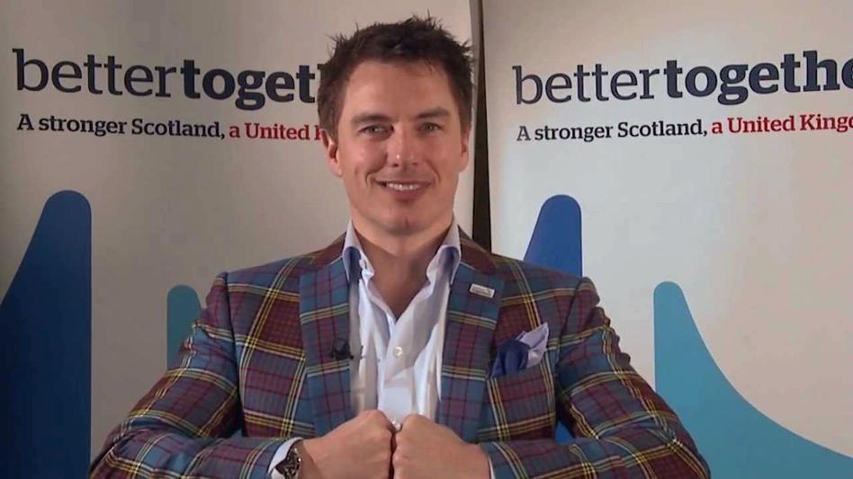 John Barrowman is sad that he won't actually have a vote...