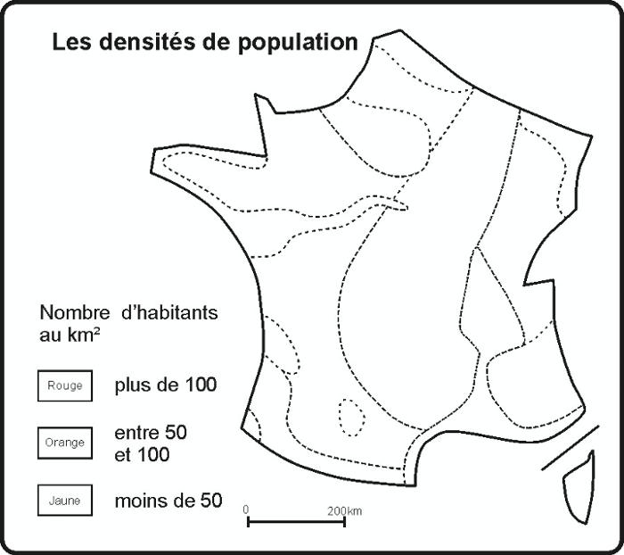 Les densités de population