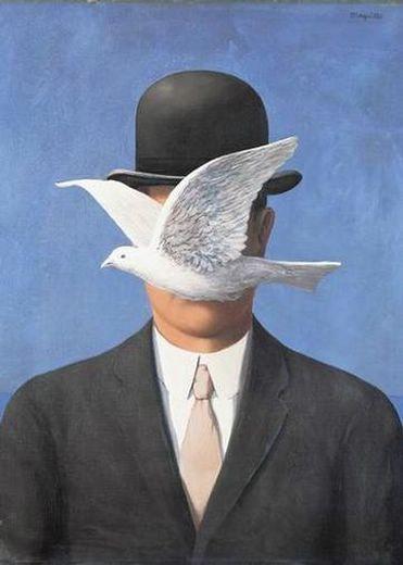 René Magritte l'homme au chapeau melon 1964