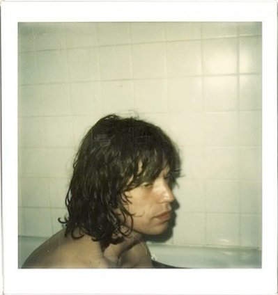 Mick Jagger in a bath