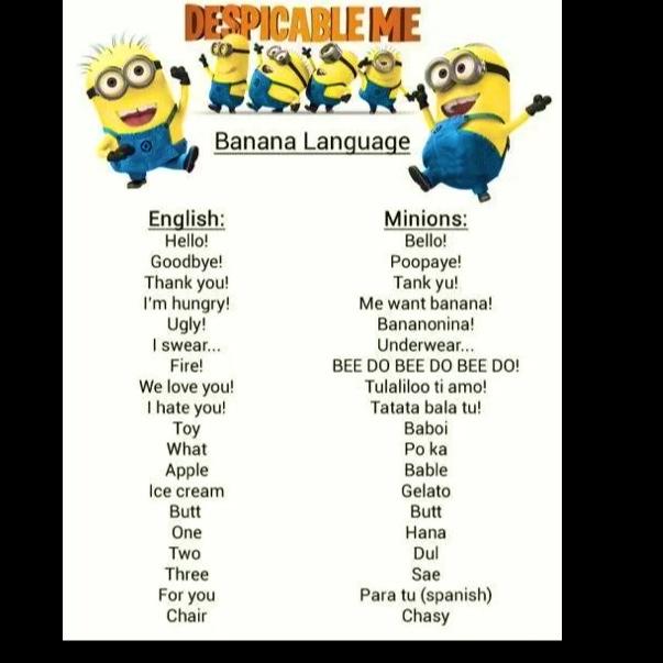 Minion Banana Language