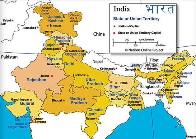 north-india-travel-map