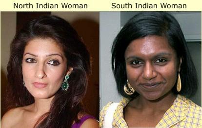 North Indian and South Indian women.