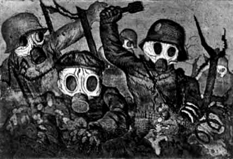 Otto-Dix-AssautSousLesGaz-1924