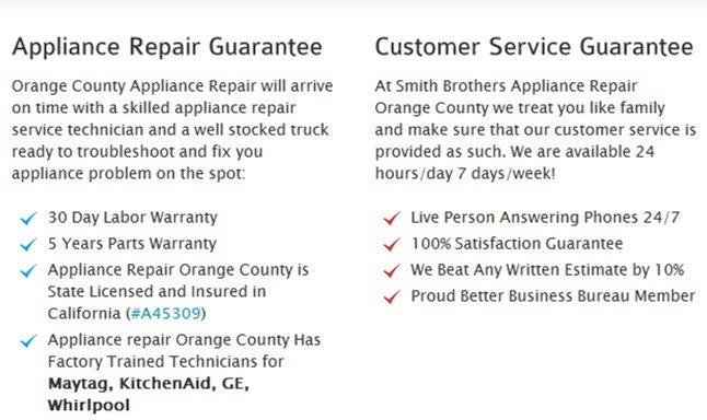 Sub Zero Oxnard - Smith Brothers Appliance Repair (805) 852-1456