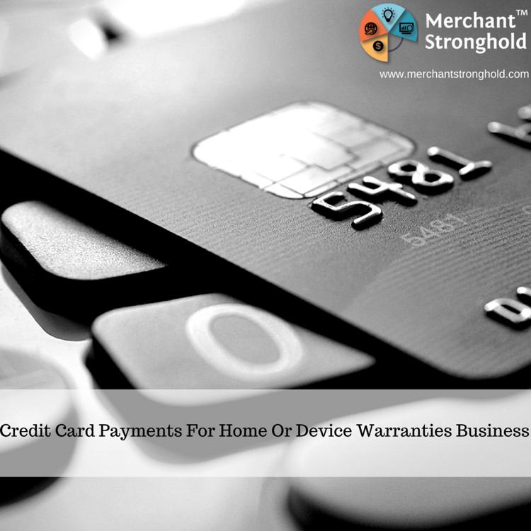 Credit Card Payments For Home, Auto Or Device Warranties Business