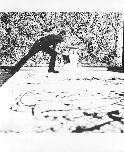 pollock dans son atelier, par Hans Namuth