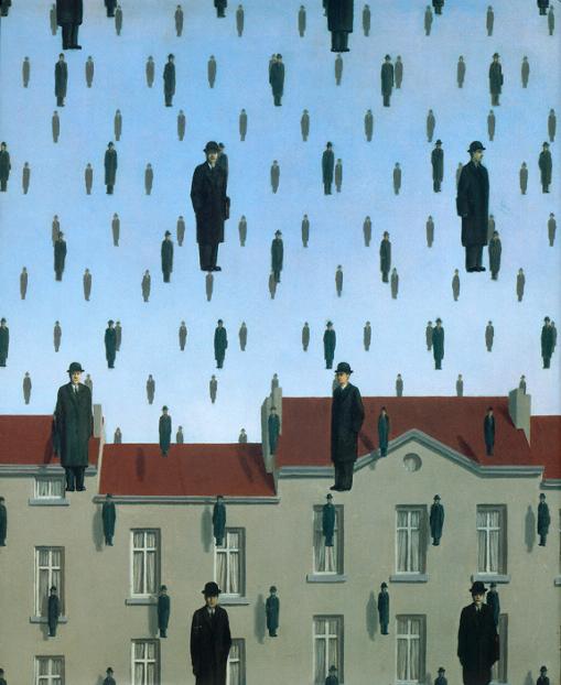 rene magritte golconde 1953