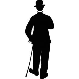 Silhouette de Charlie Chaplin