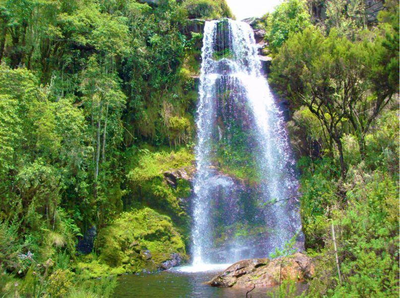 Waterfall in the Congo Jungle