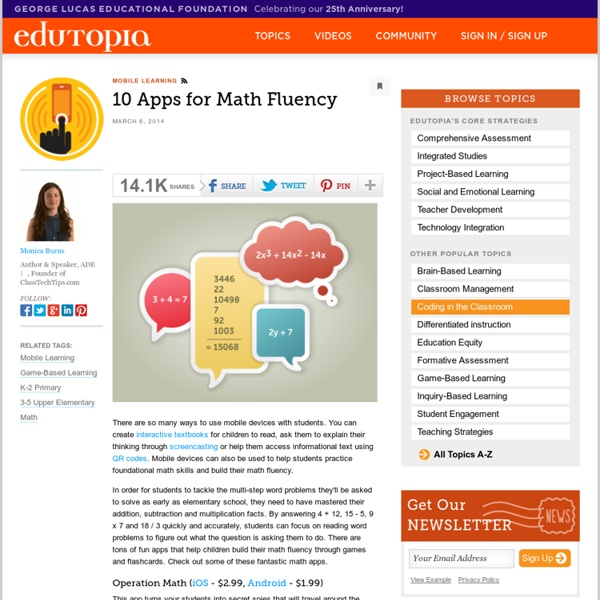 10 Apps for Math Fluency