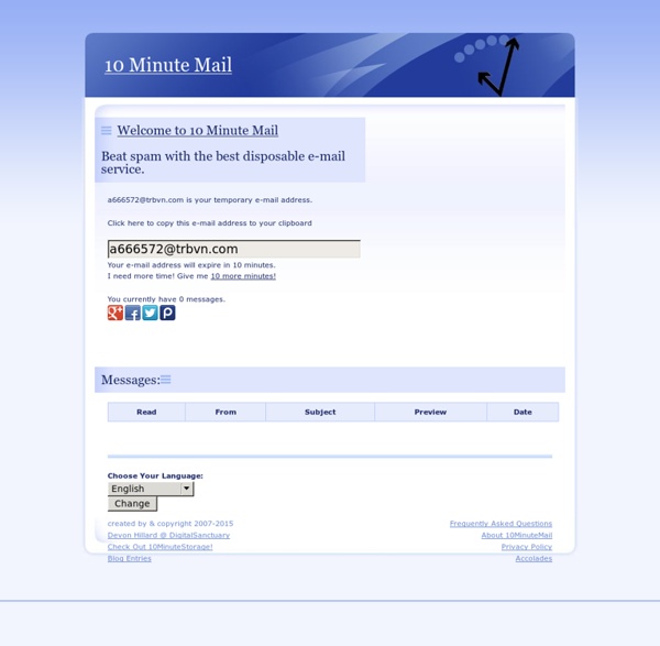 10 Minute Mail - Free Anonymous Temporary EMail