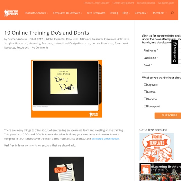 Ten Online Training Do’s and Don’ts