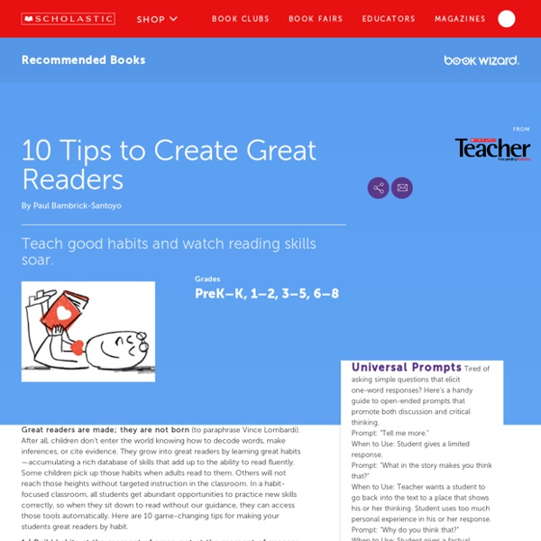 10 Tips to Create Great Readers