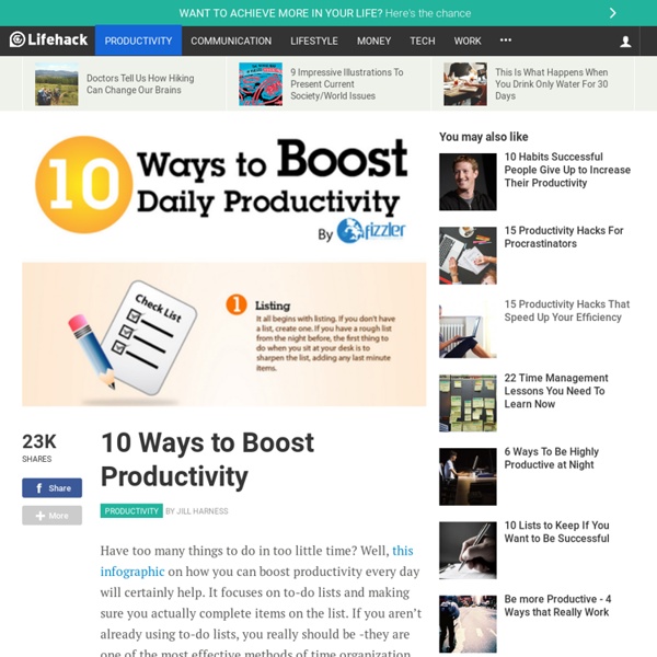 10 Ways to Boost Productivity