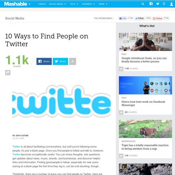 10 Ways to Find People on Twitter