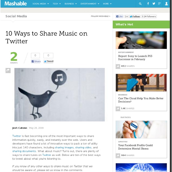 10 Ways to Share Music on Twitter