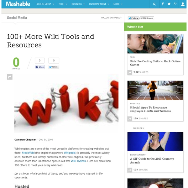 100+ More Wiki Tools and Resources