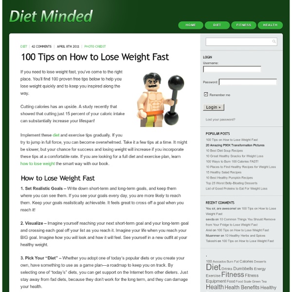 100 Tips on How to Lose Weight Fast - StumbleUpon