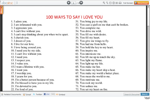 100 WAYS TO SAY I LOVE YOU