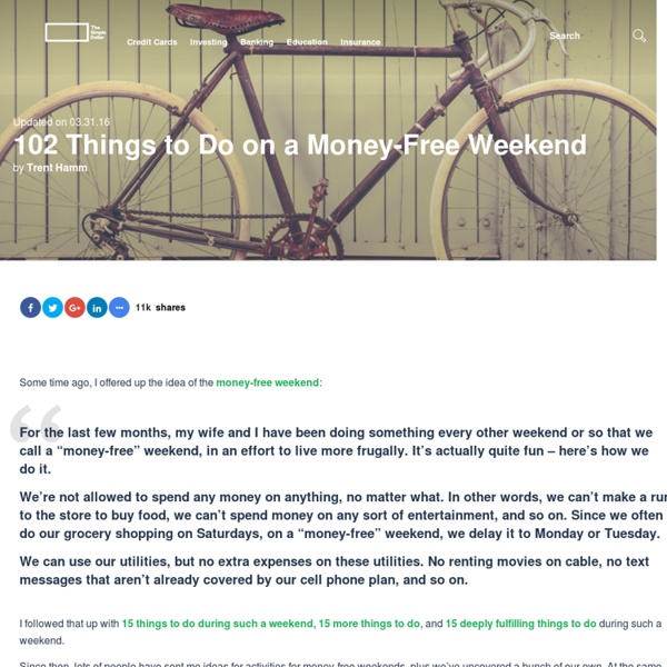 100 Things to Do During a Money Free Weekend