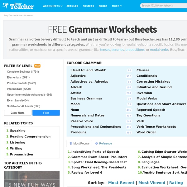 6429 FREE Grammar Worksheets