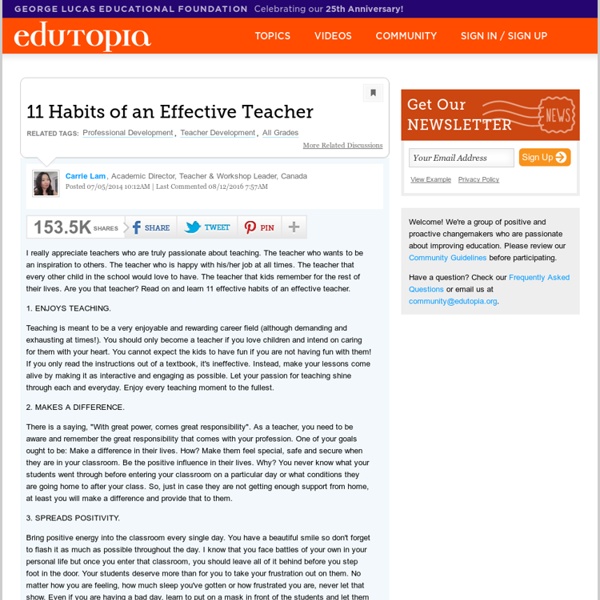 11 Habits of an Effective Teacher