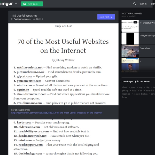 115 Useful Websites