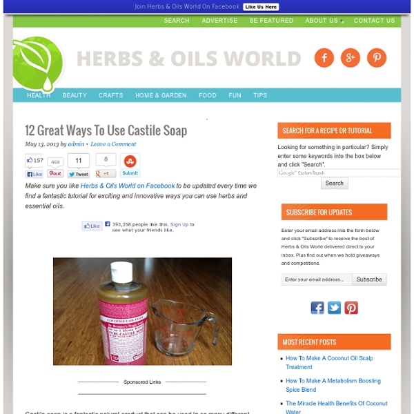 12 Great Ways To Use Castile Soap