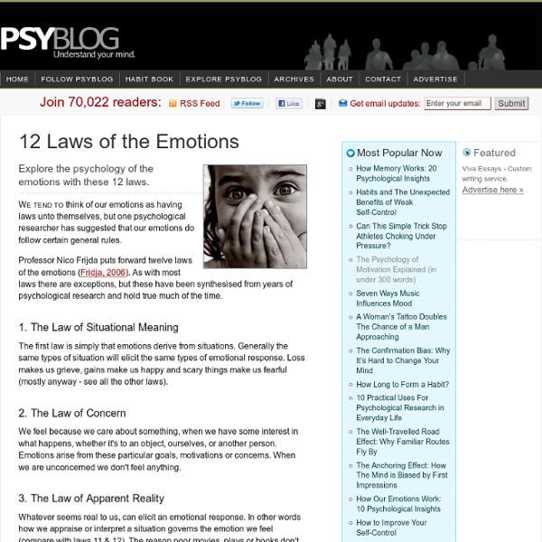 12 Laws of the Emotions