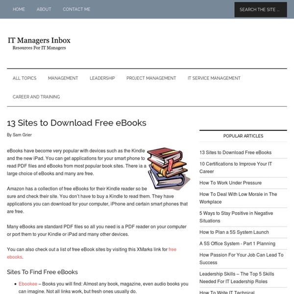 13 Sites to Download Free eBooks