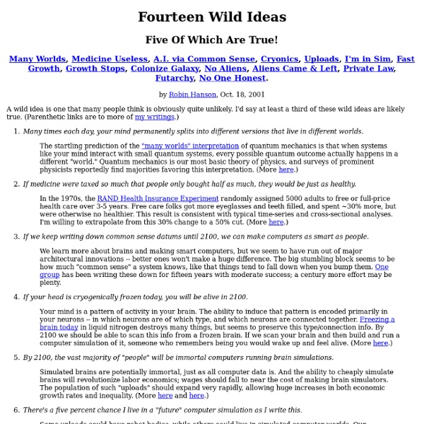 14 Wild Ideas