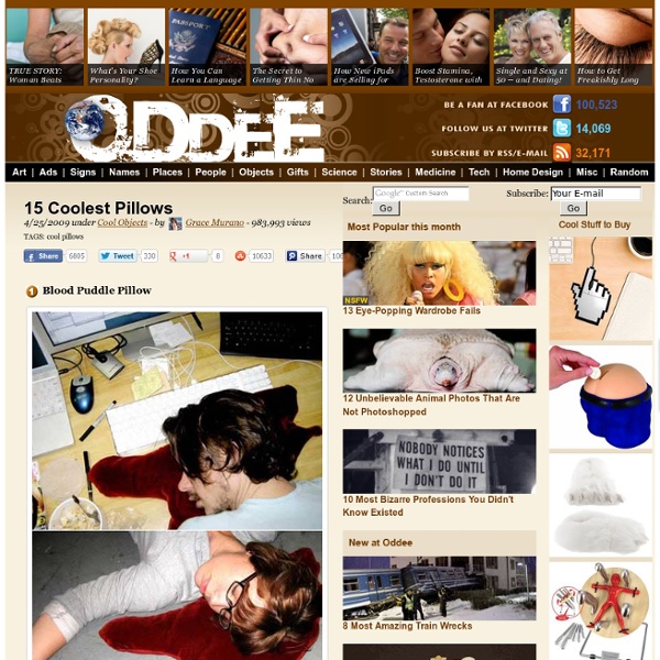 15 Coolest Pillows - Oddee.com (cool pillows)