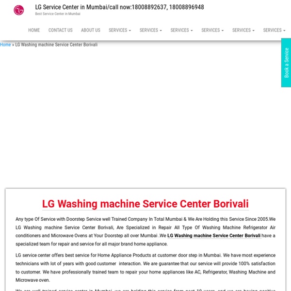 LG Washing machine Service Center Borivali - LG Service Center in Mumbai/call now:18008892637, 18008896948