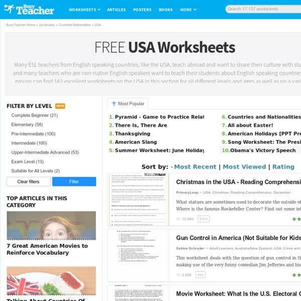 156 FREE USA Worksheets