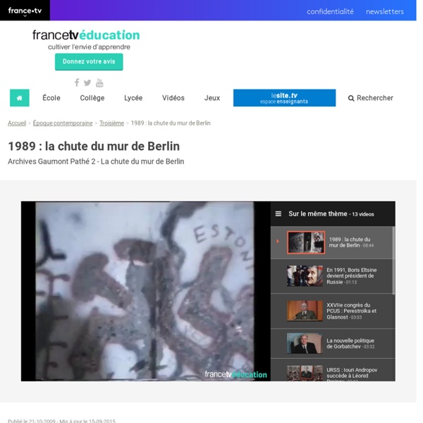 1989 : la chute du mur de Berlin