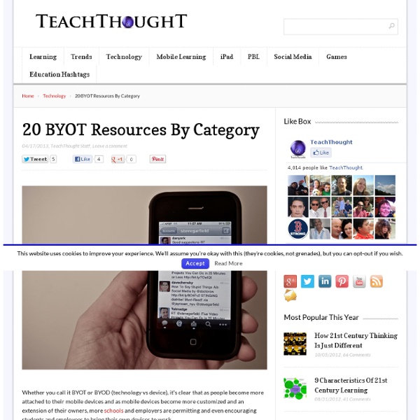 20 BYOT Resources By Category