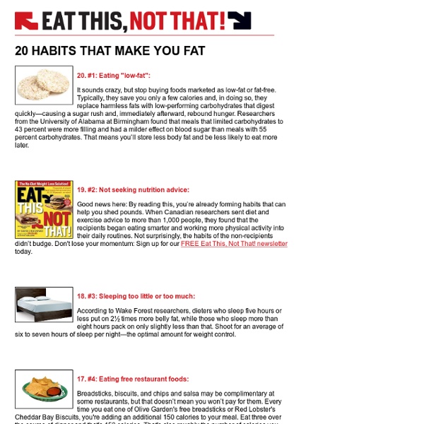 20 Habits That Make You Fat