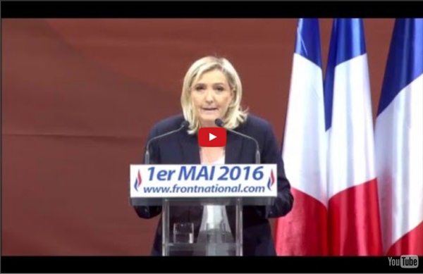 1er mai 2016 : discours de Marine Le Pen