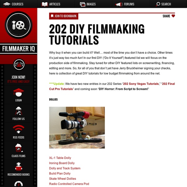 202 DIY Filmmaking Tutorials