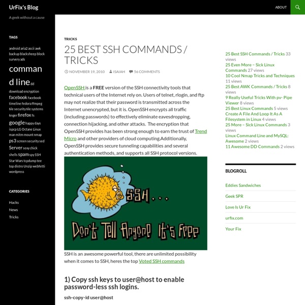 25 Best SSH Commands / Tricks